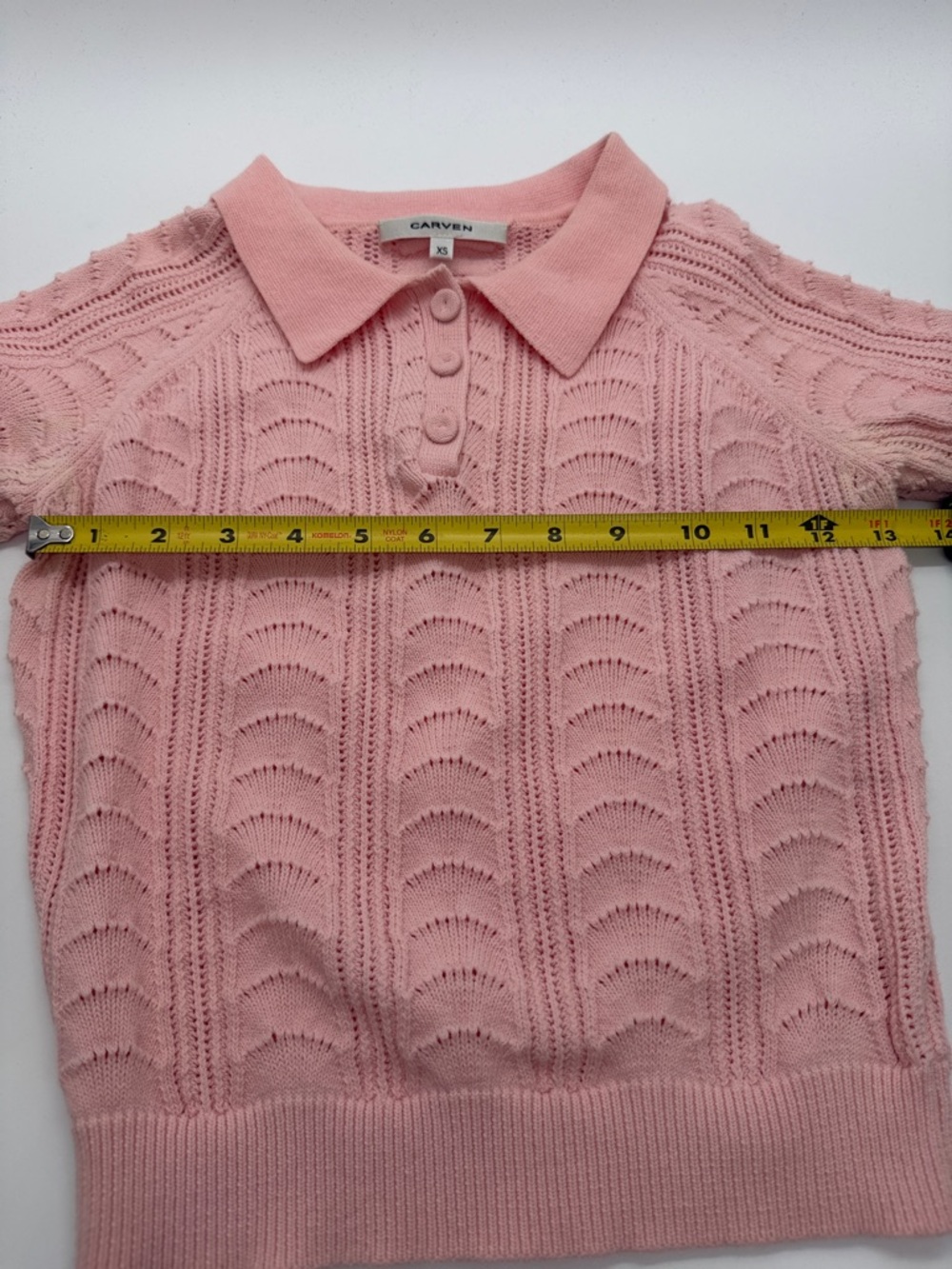 Carven Light Pink Knit Polo Sweater - Picture 6 of 8